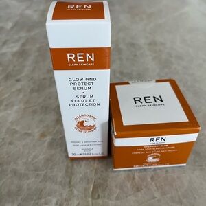 REN Clean Skincare Glow and Protect Serum - Orange and White